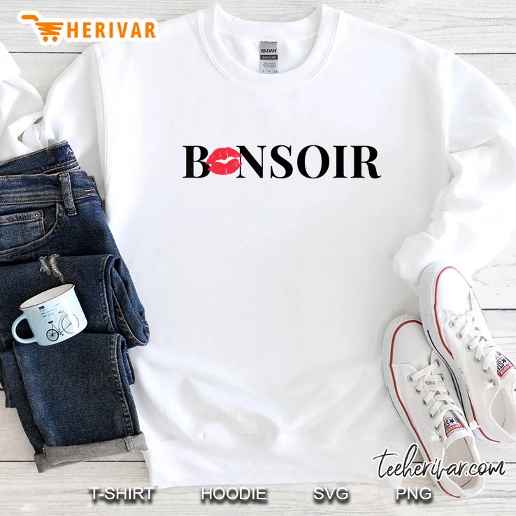 Bonsoir Lipstick Good Evening French Tee Shirt Mugs