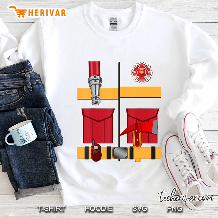 Fireman Uniform Firefighter Costume Shirt Halloween Diy Gift Sweatshirt