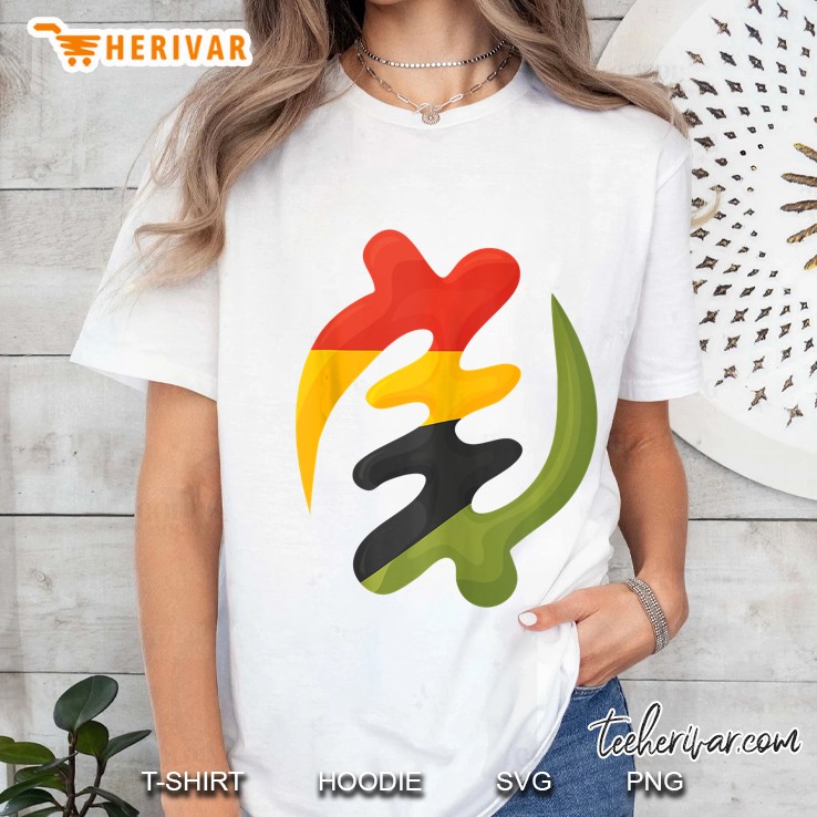 Gye Nyame Adinkra Symbol In Pan African Colors Tank Top Ladies Tee