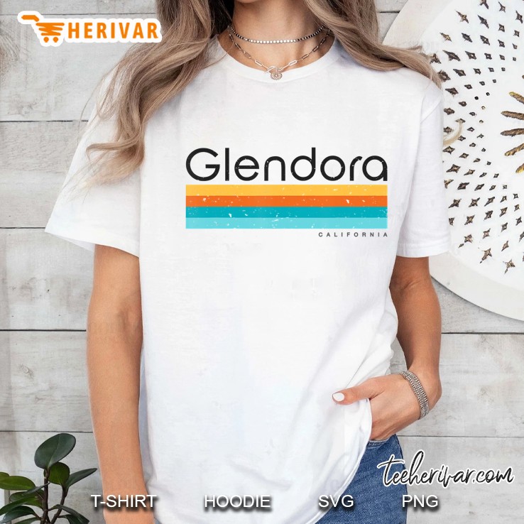 Vintage Glendora California Ca Retro Design Ladies Tee