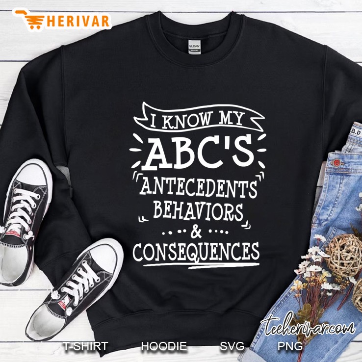 Aba Applied Behavior Therapist Funny Thank You Analyst Gift Premium Sweatshirt