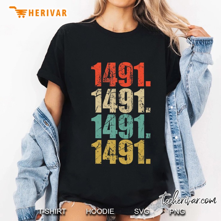 Indigenous Naitive American 1491 Pre Columbus Vintage Ladies Tee