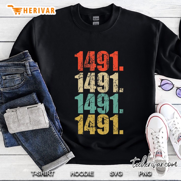 Indigenous Naitive American 1491 Pre Columbus Vintage Sweatshirt