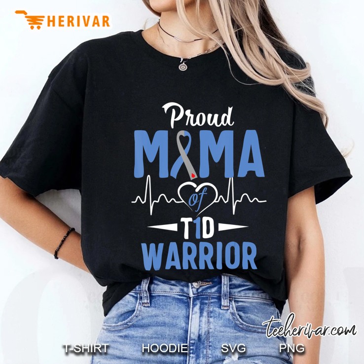 T1d Proud Mama Diabetes Awareness Type 1 Insulin Pancreas Ladies Tee