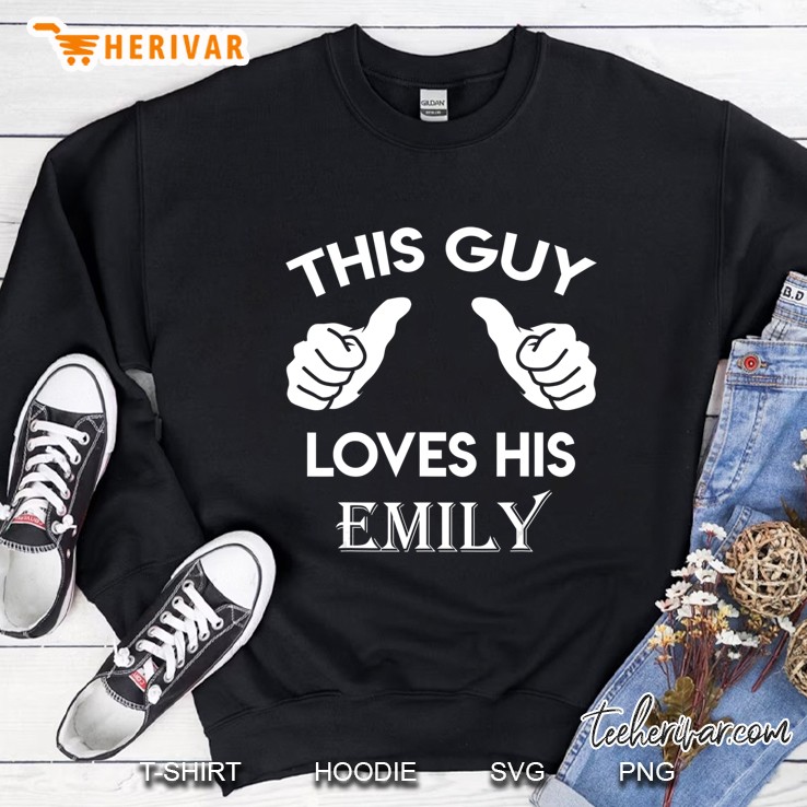 This Guy Loves His Emily Gift Valentine Anniversary 02T Mugs