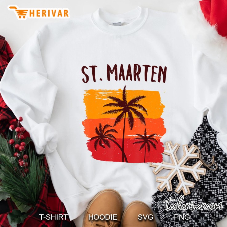St. Maarten Retro Tropical Cruise Vacation Souvenir Graphic Sweatshirt