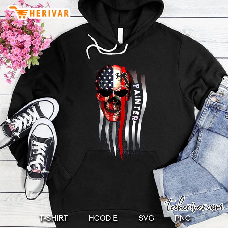 Painter Skull American Flag Version Hoodie
