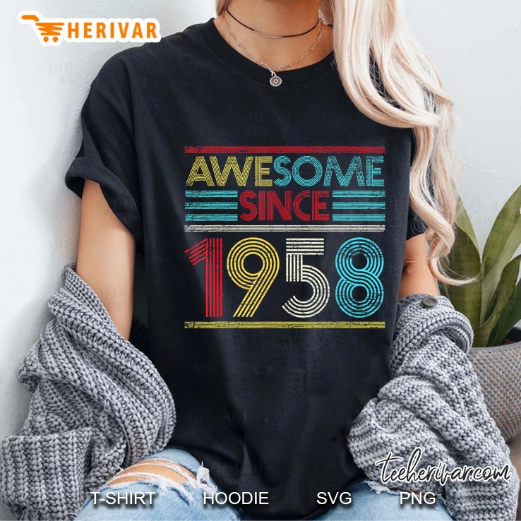 62Nd Birthday Gifts - Awesome Since 1958 Ladies Tee