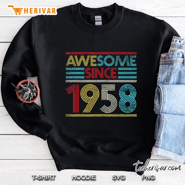 62Nd Birthday Gifts - Awesome Since 1958 Sweatshirt