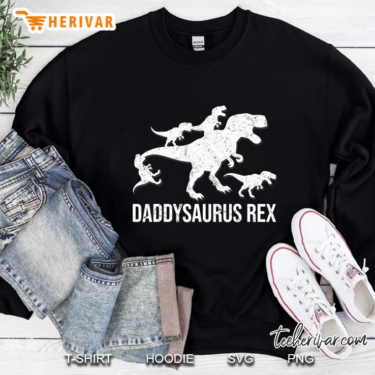 Daddysaurus Rex 4 Kids Funny Father Sweatshirt