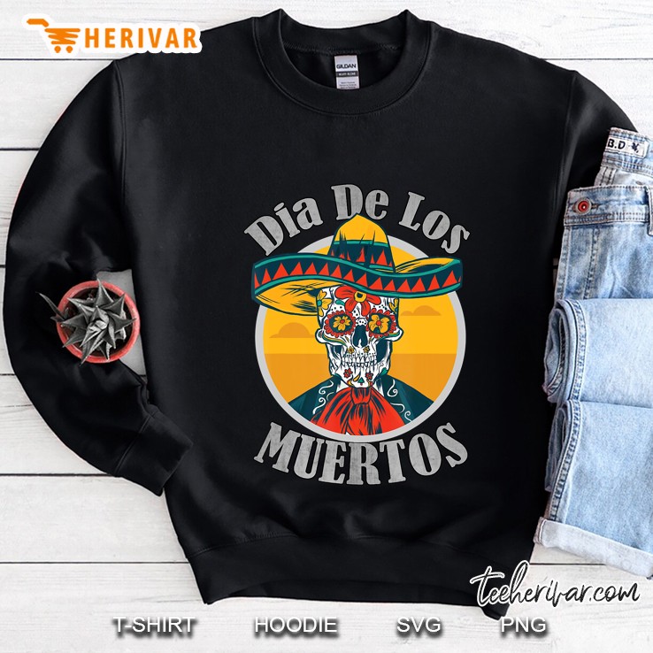 Dia De Los Muertos Day Of The Dead Skull Costume Halloween Sweatshirt