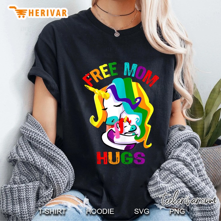 Free Mom Hugs Lgbt Gay Pride Tank Top Ladies Tee