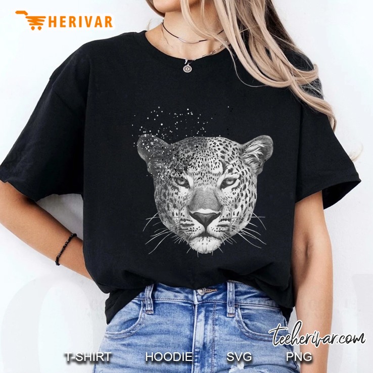 Leopard Face Mystic Leopard Animal Print Ladies Tee
