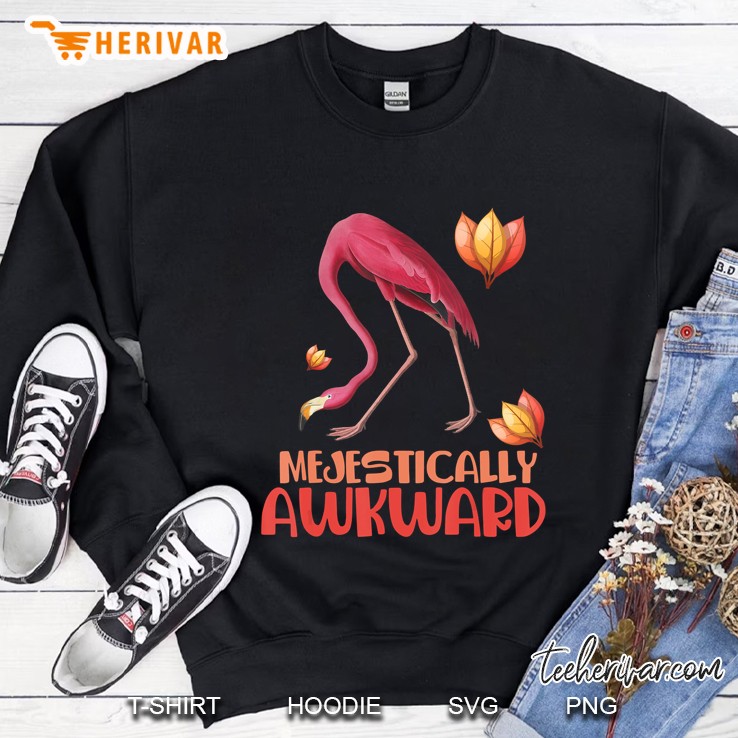 Majestically Awkward Flamingo Funny Animals Humor Sweatshirt