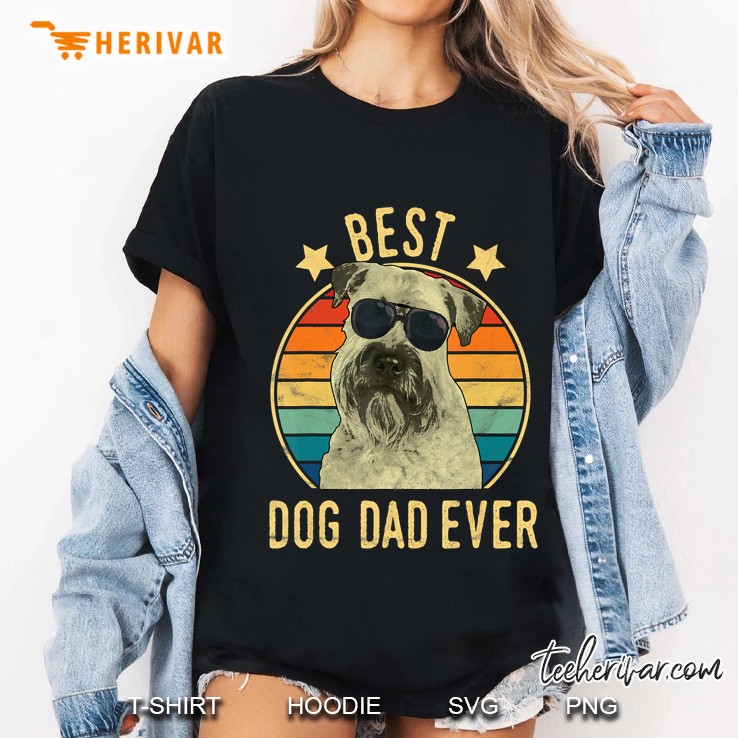 Mens Best Dog Dad Ever Soft Coated Wheaten Terrier Father's Day Hoodie