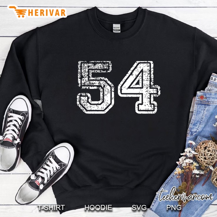 Number 54 Shirt Baseball Football Soccer Birthday Gift Mugs