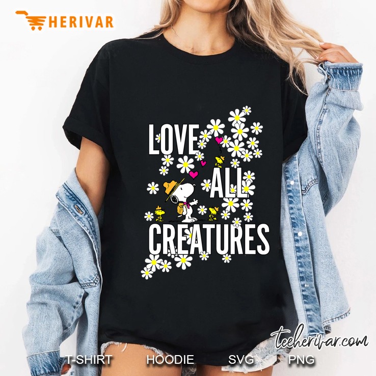 Peanuts Valentine Love All Creatures Ladies Tee