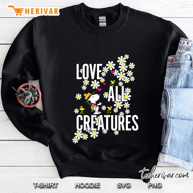 Peanuts Valentine Love All Creatures Sweatshirt