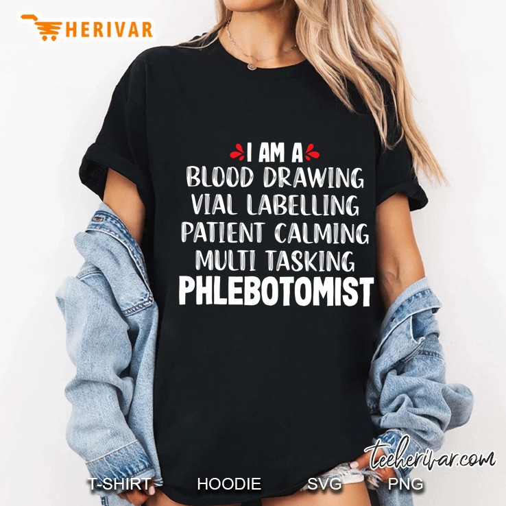 Phlebotomist Funny Blood Phlebotomy Technician Nurse Gift Ladies Tee