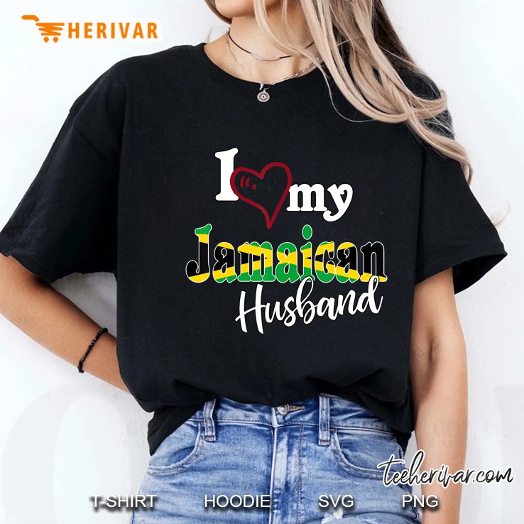 Proud Jamaican Matching Couples I Love My Jamaican Husband Ladies Tee
