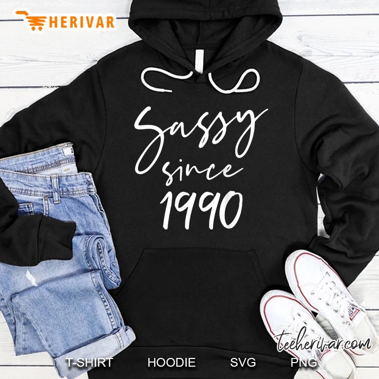 Womens 30 Vintage Sassy Since 1990 Classic Awesome Gift Mama Love Tank Top Hoodie