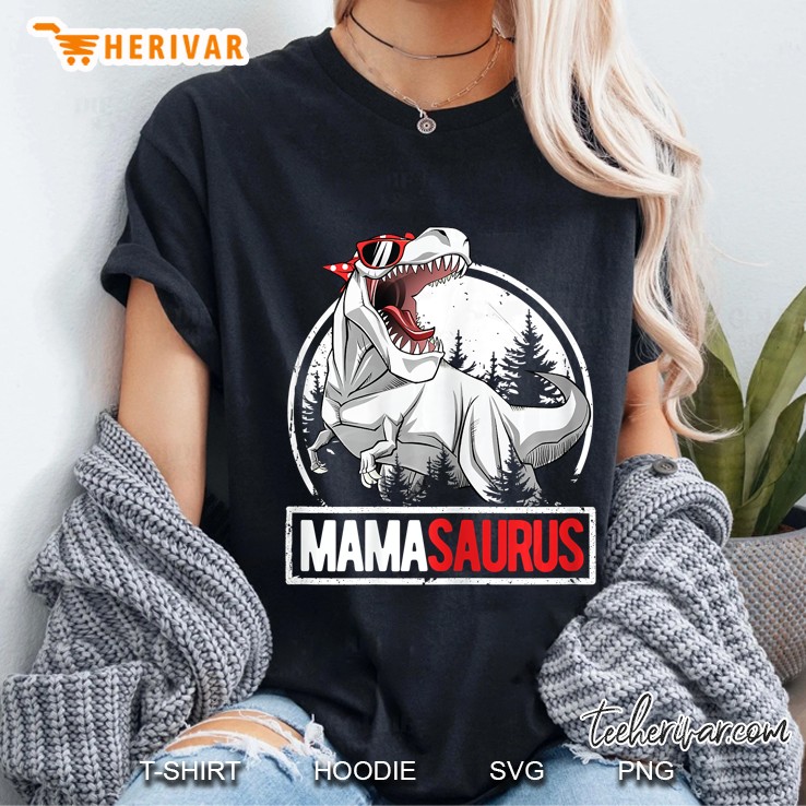 Womens Mamasaurus Shirt Women Mama Saurus Dino T Rex Birthday Party Ladies Tee
