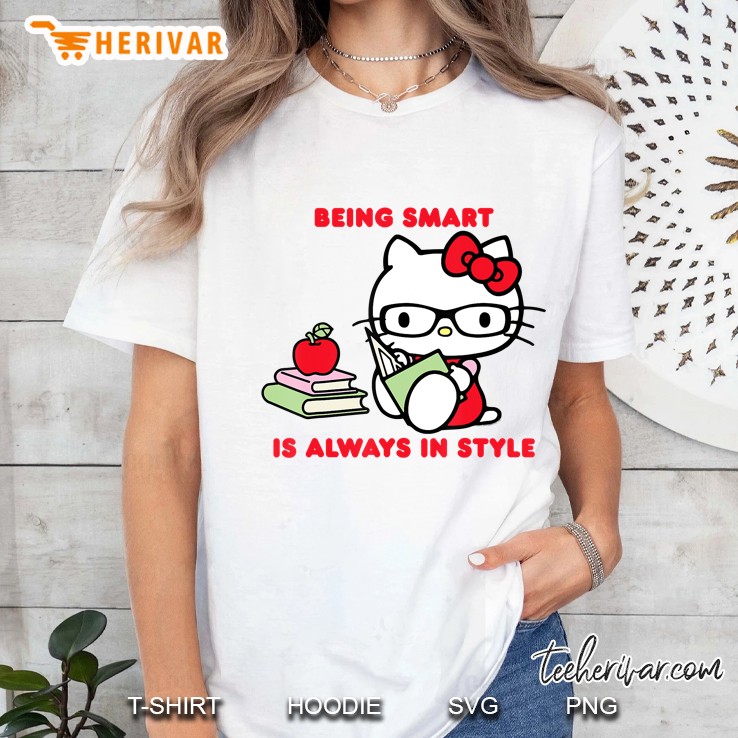 Hello Kitty Being Smart Is Always In Style Books Student Hoodie