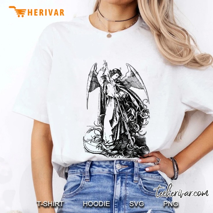 St Michael The Archangel Angel Shirt - Catholic Ladies Tee