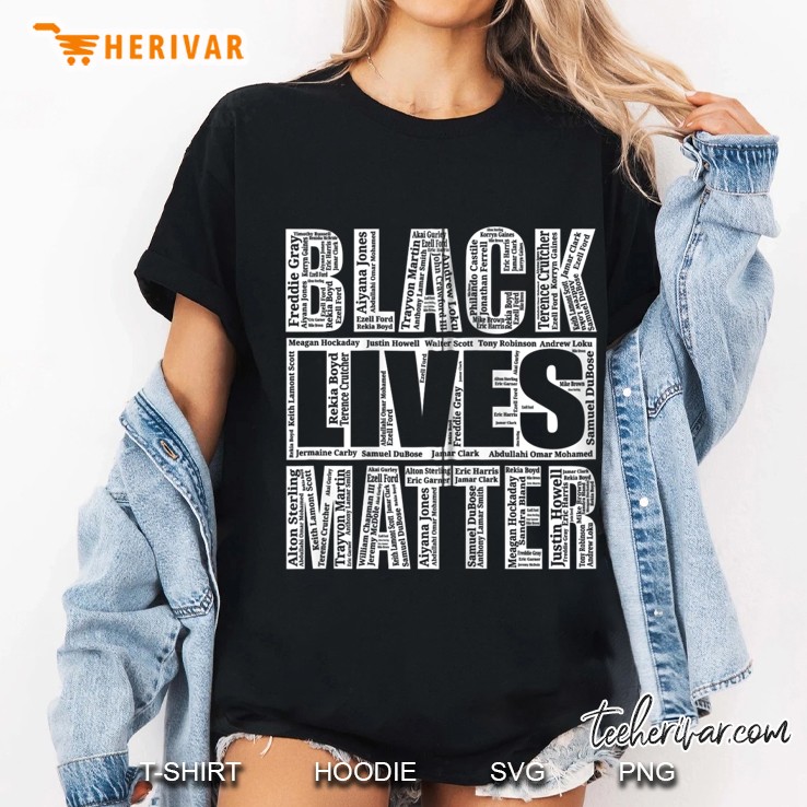 Black Lives Matter With Names - Blm Zip Ladies Tee
