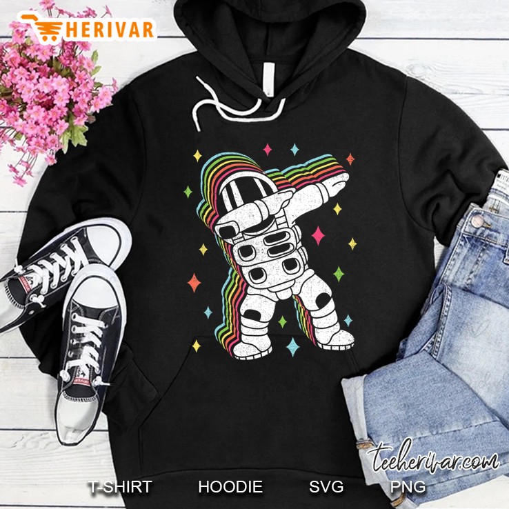 Dabbing Retro Astronaut Galaxy Dab Dance Boys Kids Gift Hoodie