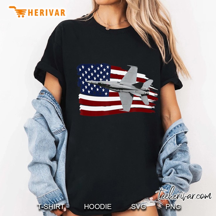 F-18 Super Hornet Pilot Us Flag Stars And Strips Hoodie