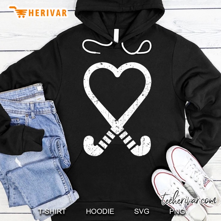 Funny Field Hockey Love Youth Women Gift Premium Tee Hoodie