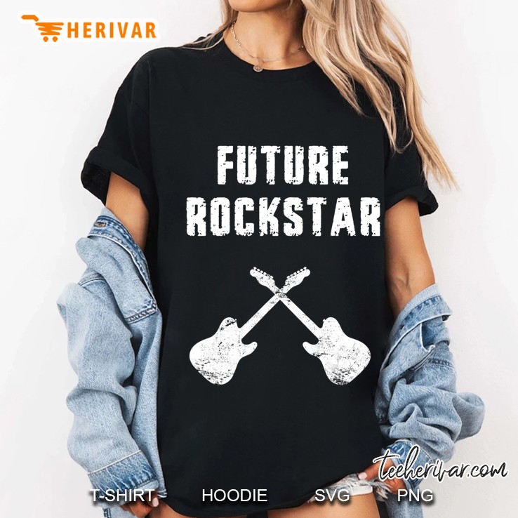Future Rockstar Guitar Music Boy Girl Kids Youth Ladies Tee