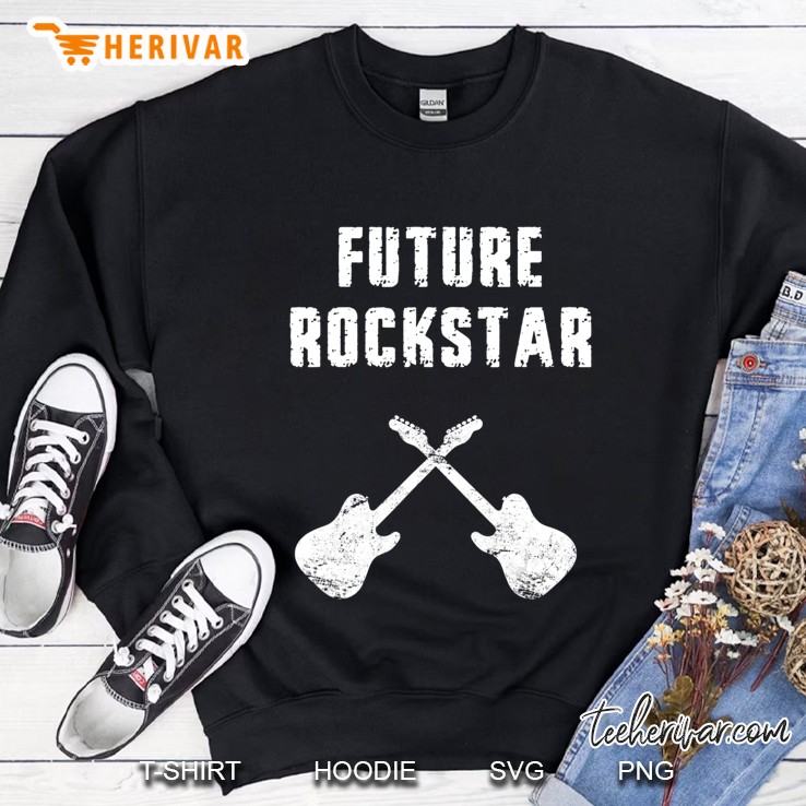 Future Rockstar Guitar Music Boy Girl Kids Youth Sweatshirt