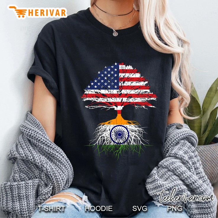 India Roots Flag Shirt Naturalization Gift Person From India Ladies Tee