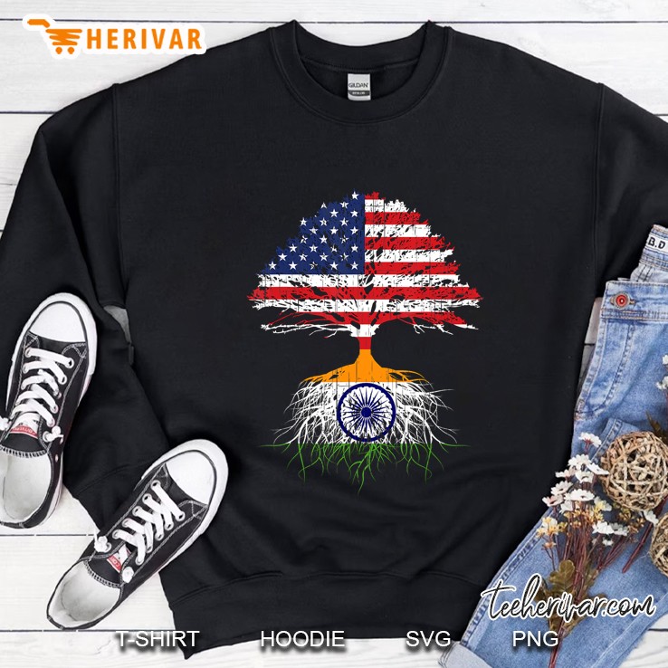 India Roots Flag Shirt Naturalization Gift Person From India Sweatshirt