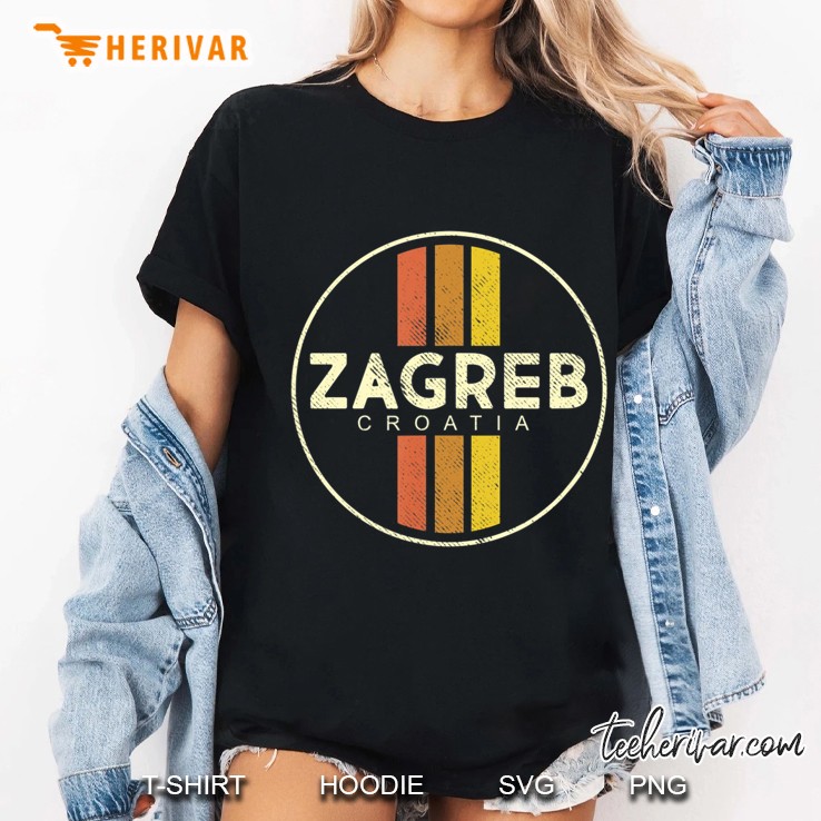 Retro Zagreb Croatia Colorado Hoodie