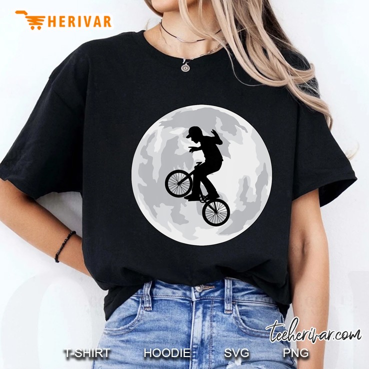Sky Is The Limit - Bmx Moon Rider Gift Ladies Tee