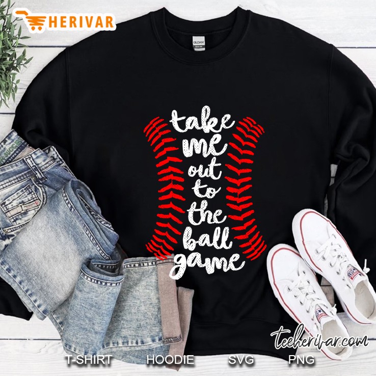 Take Me Out Ball Game Shirt Baseball Song Red Blue Black Sweatshirt
