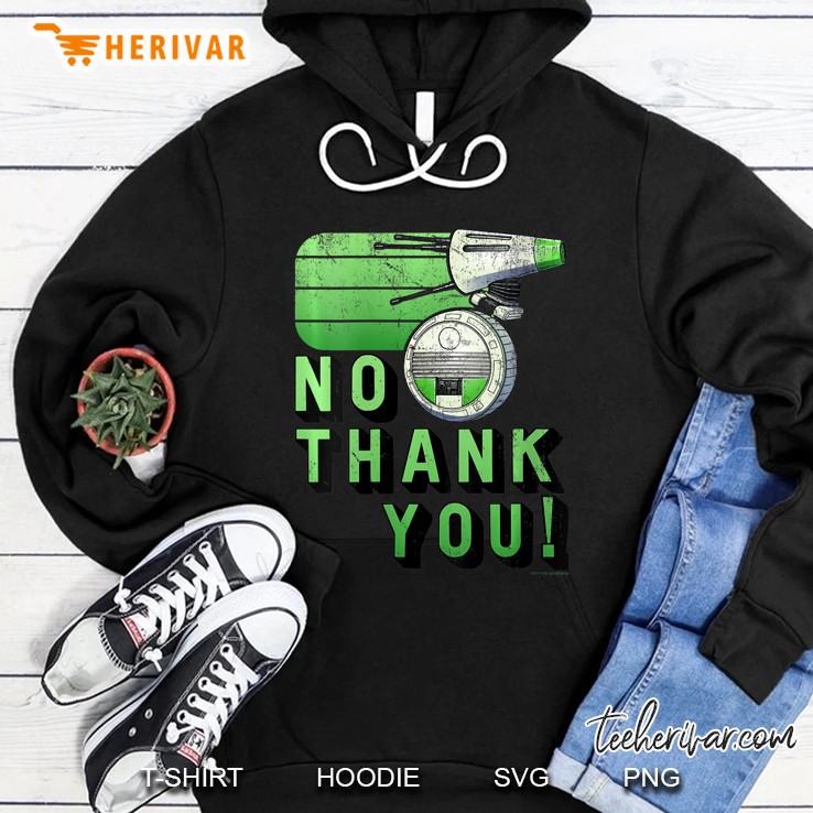 Womens Star Wars The Rise Of Skywalker D-O No Thank You Hoodie