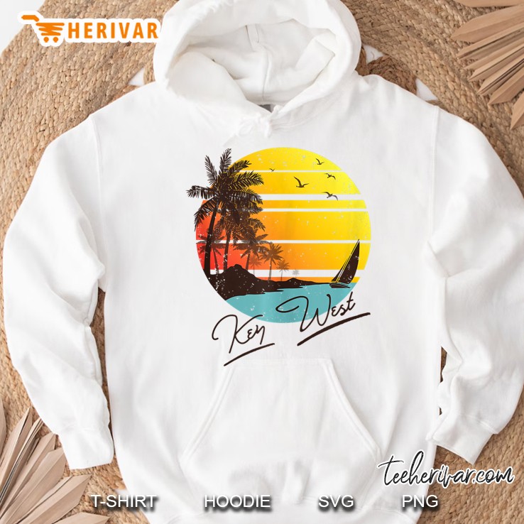 Key West Florida Retro Summer Tropical Beach Gift Hoodie