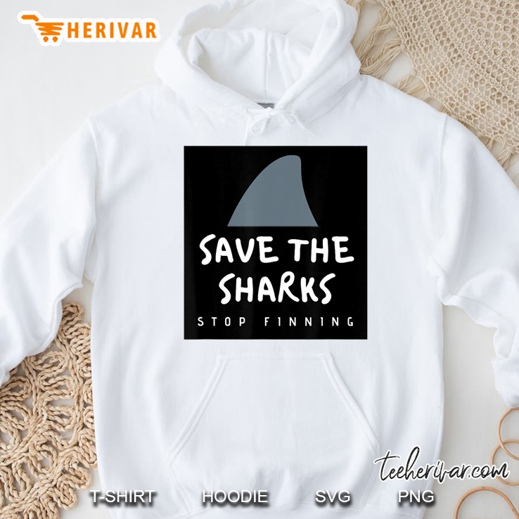 Save Sharks Stop Finning Environmental Conservation Hoodie