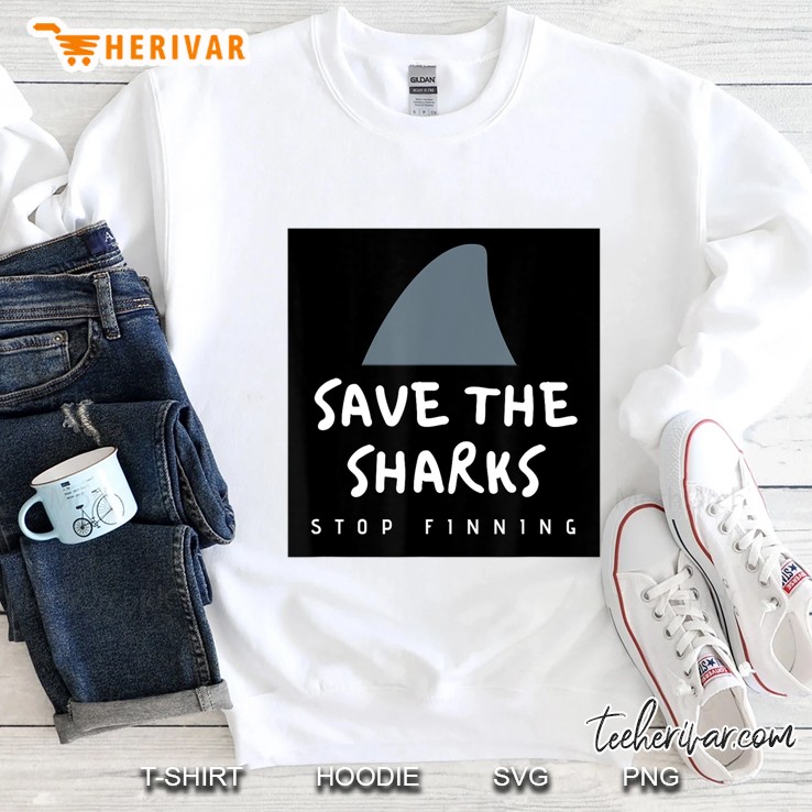 Save Sharks Stop Finning Environmental Conservation Sweatshirt