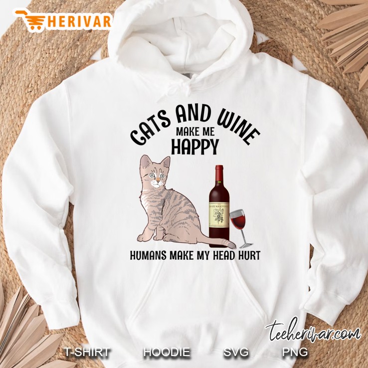 Womens Cats And Wine Make Me Happy Humans Make My Head Hurt Mugs