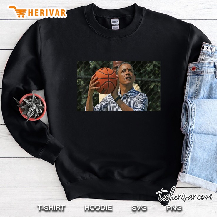 Barack Obama Playing Basketball Presidential Sweatshirt