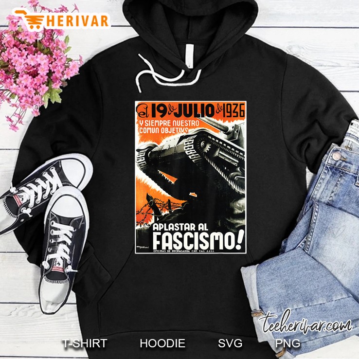 Battle Tank Spanish Civil War Anti Fascist Gift Hoodie