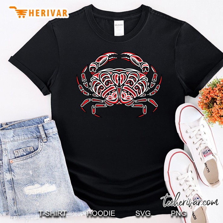 Dungeness Crab Fisherman Northwest Native American Indian Shirt