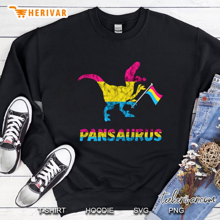 Pan Dinosaurs Pansexual Dino T-Rex Lgbt Pansexuality Pride Pullover Sweatshirt