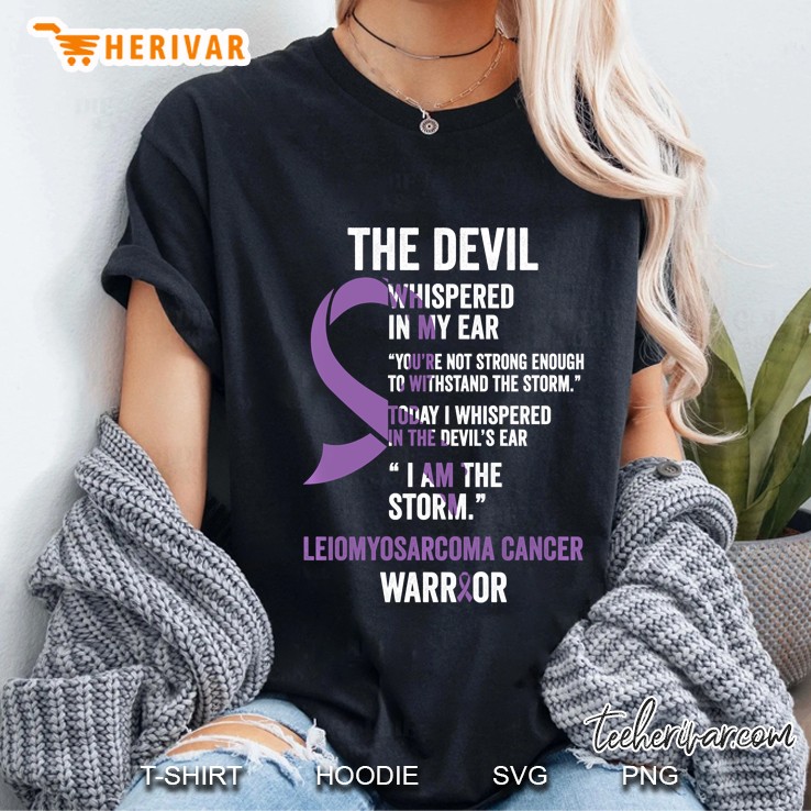 The Devil- Leiomyosarcoma Awareness Cancer Support Ribbon Pullover Ladies Tee