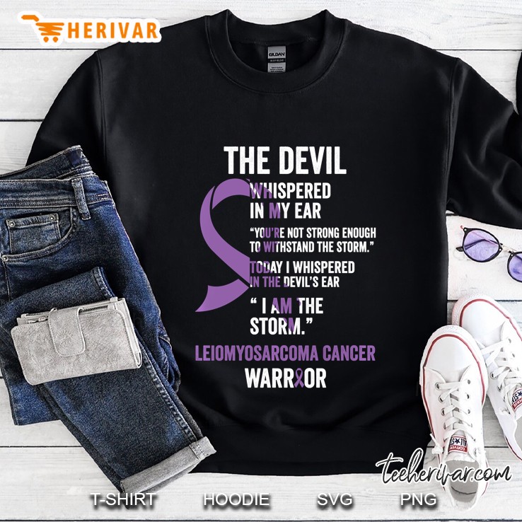 The Devil- Leiomyosarcoma Awareness Cancer Support Ribbon Pullover Sweatshirt